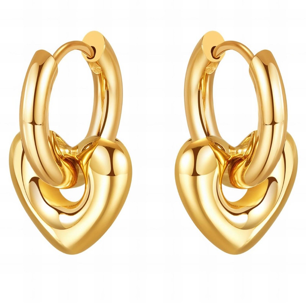 18k gold plated heart Earrings